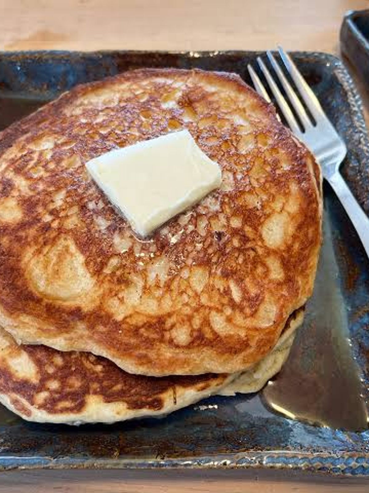 Pancakes — phone photo before enhancement